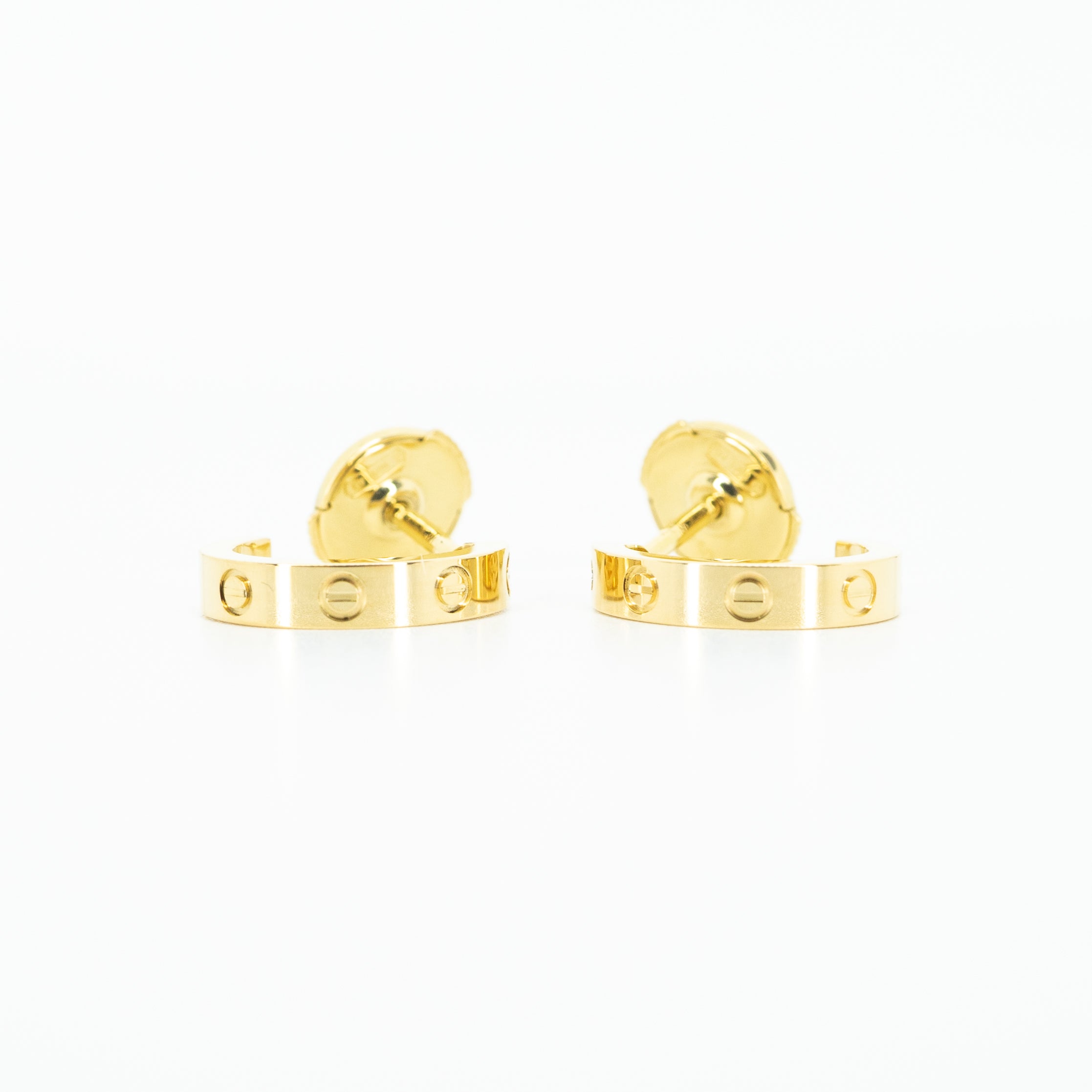 Cartier Love earrings Mini 18K Yellow Gold Used vrcan