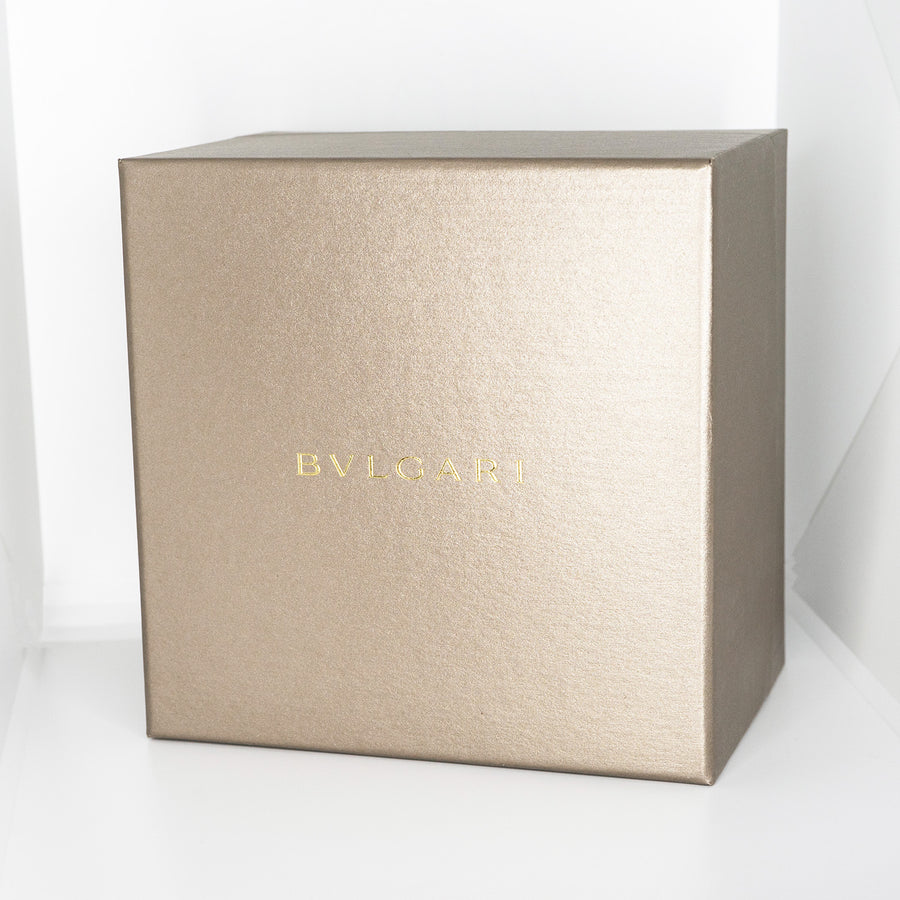 นาฬิกา Bvlgari Serpenti Tubogas single spiral watch with stainless steel case, 18 kt rose gold bezel set with brilliant cut diamonds, black opaline dial Size S# (Used) #vrbv 1053