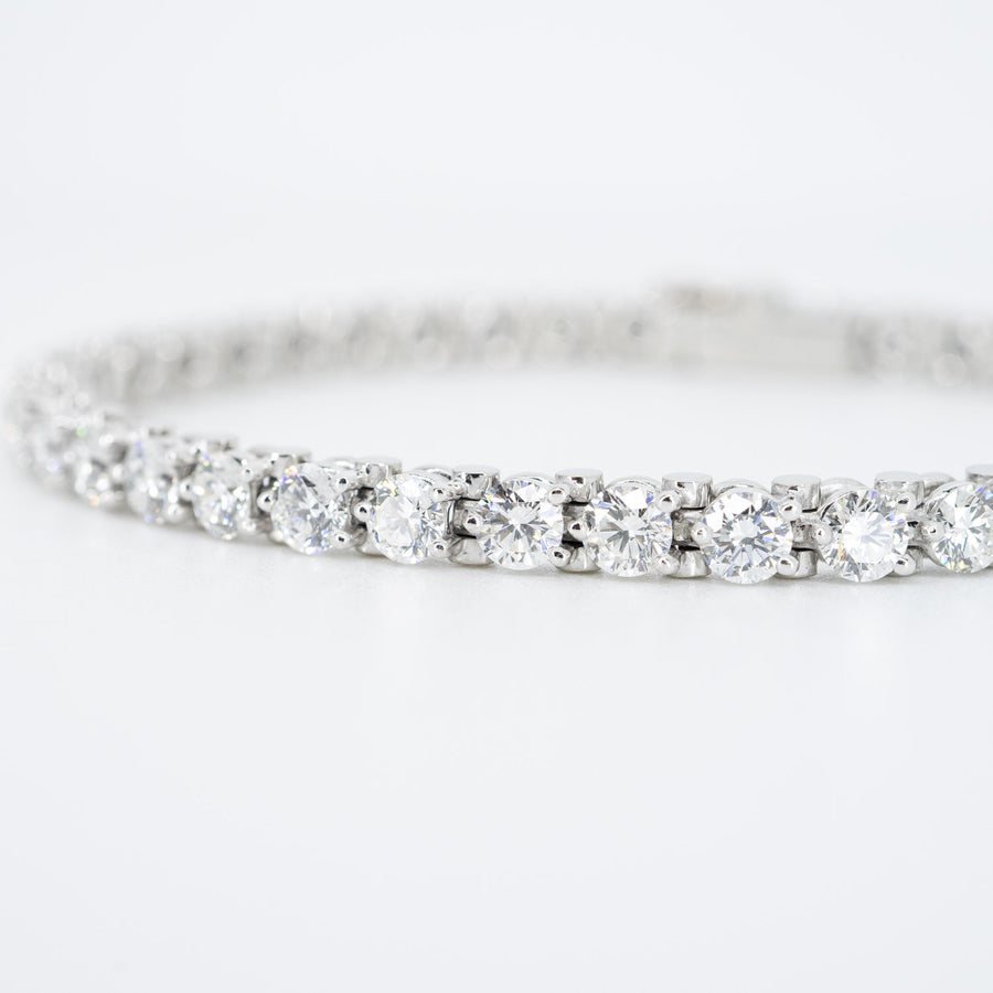 สร้อยข้อมือ Cartier Diamond Line Bracelet, Platinum, diamond 8ct #T1 Platinum950 Size 17cm.# (Used) #vrca 0705