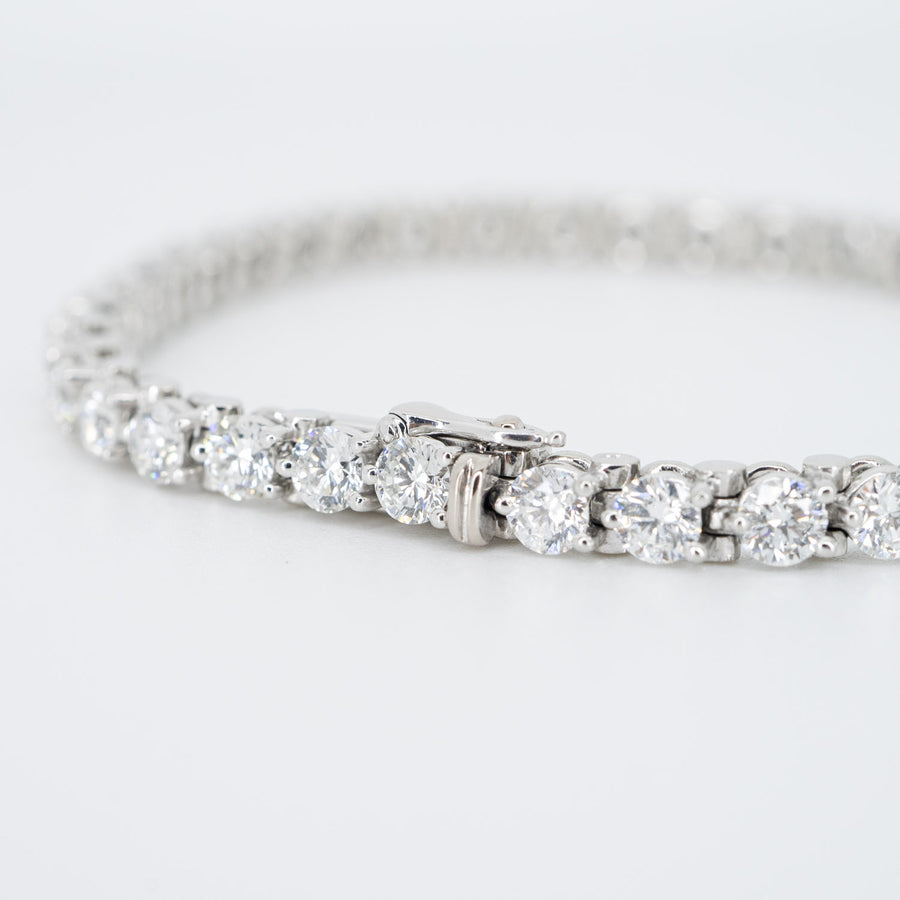 สร้อยข้อมือ Cartier Diamond Line Bracelet, Platinum, diamond 8ct #T1 Platinum950 Size 17cm.# (Used) #vrca 0705