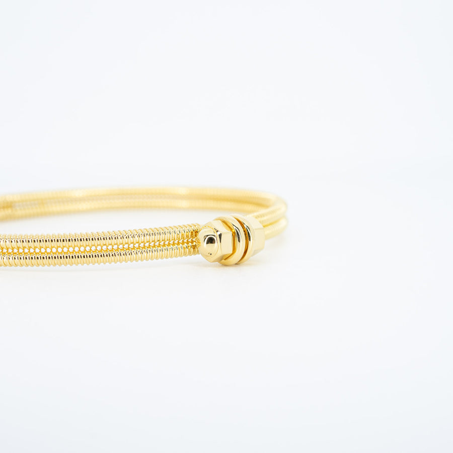 กำไล Cartier Ecrou de Cartier bracelet, Double screw head 18K Yellow Gold Size 18# (Used) #vrcab 6598