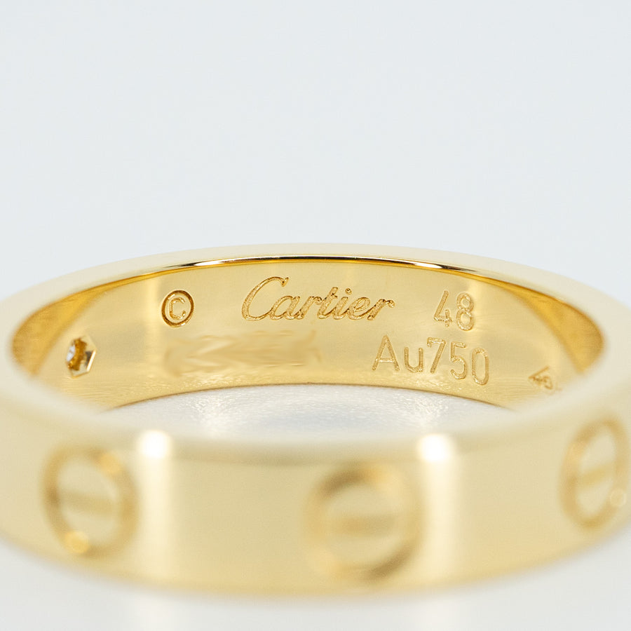 แหวน Cartier Love band 1Diamond #T3 18K Yellow Gold Size 48# (Used) #vrcarim 5767