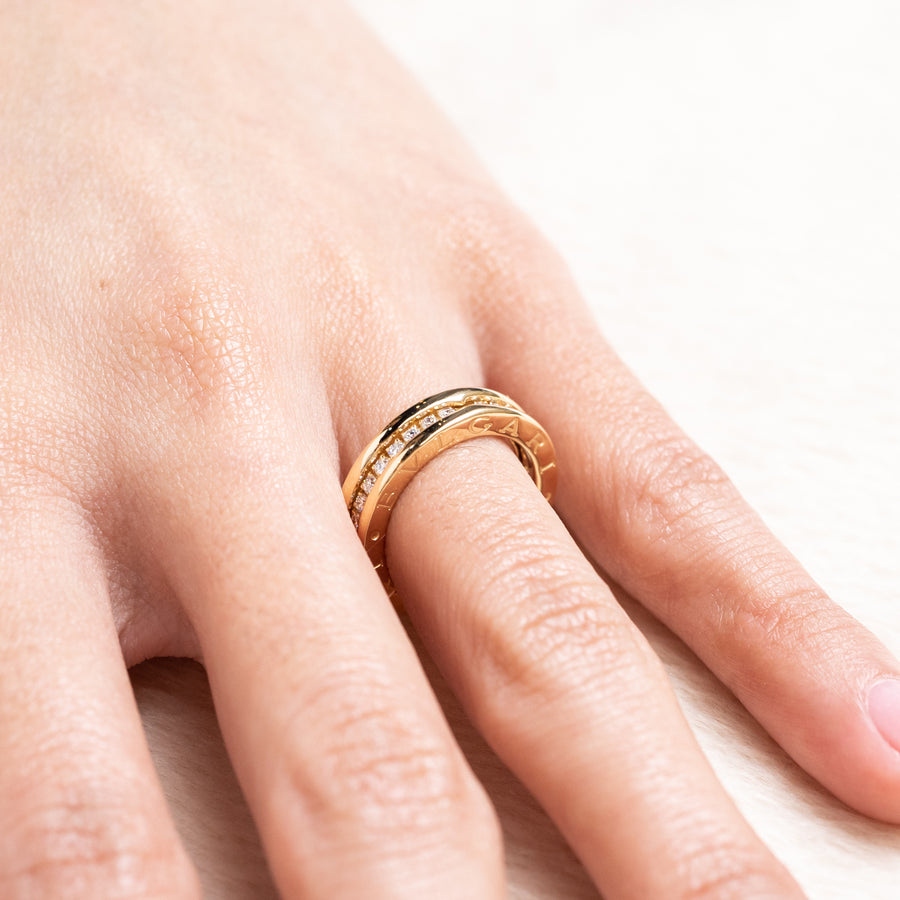 vrbvrimt 7453 24/09/25 Bvlgari B.zero1 1band with Pave Diamond Eternity ring yg 52 #T3