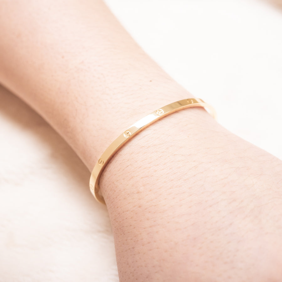 กำไล Cartier Love Bracelet SM 18K Yellow Gold Size 17# (Used) #vrcab 6542