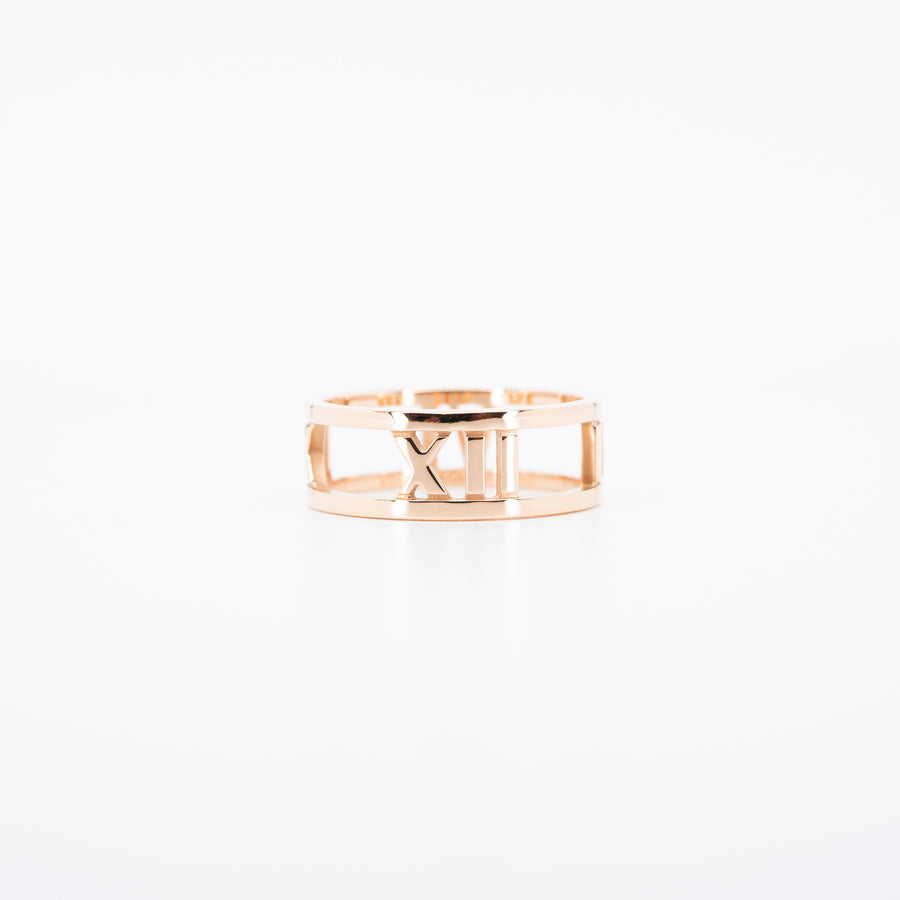 แหวน Tiffany & Co. Atlas Open Ring 18K Rose Gold Size 54# (Used) #vrtir 6302