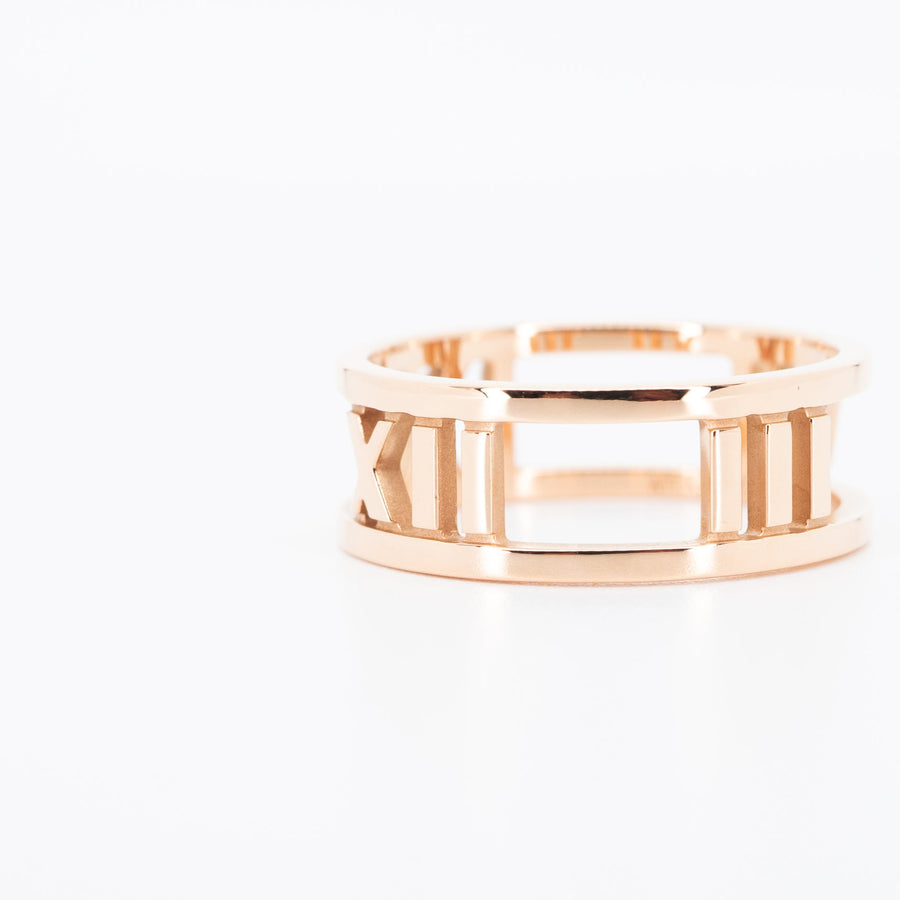 แหวน Tiffany & Co. Atlas Open Ring 18K Rose Gold Size 54# (Used) #vrtir 6302