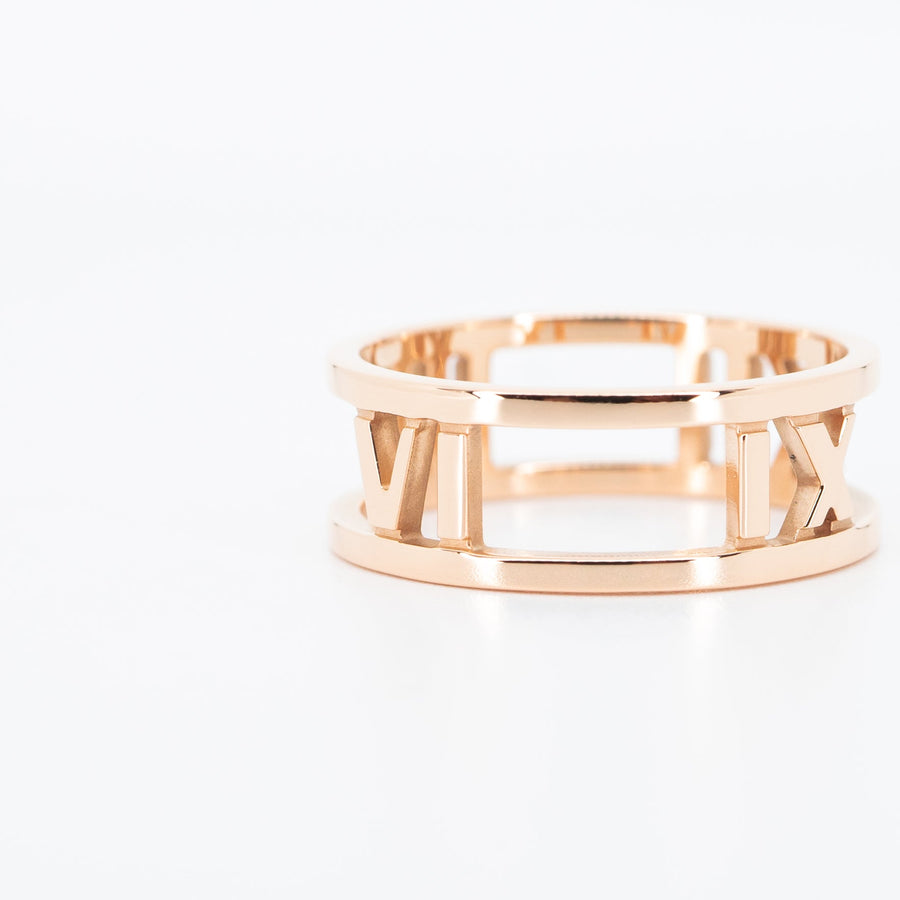 แหวน Tiffany & Co. Atlas Open Ring 18K Rose Gold Size 54# (Used) #vrtir 6302