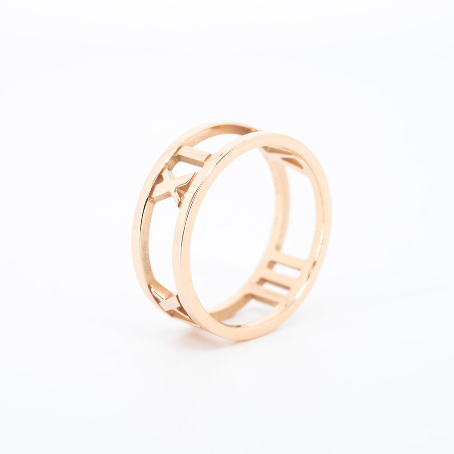 แหวน Tiffany & Co. Atlas Open Ring 18K Rose Gold Size 54# (Used) #vrtir 6302