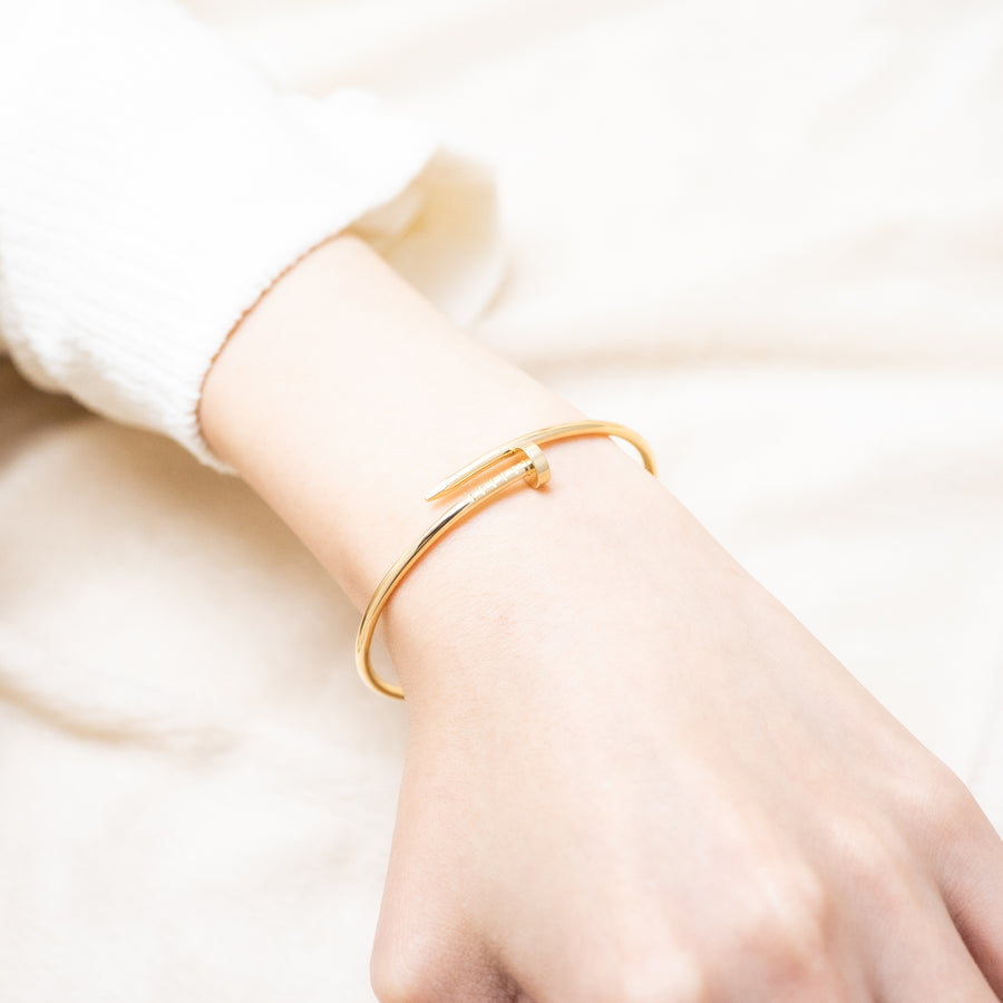 กำไลข้อมือ Cartier Juste Un Clou Bracelet, small model 18K Yellow Gold Size 15# (Used) #vrcab 7516