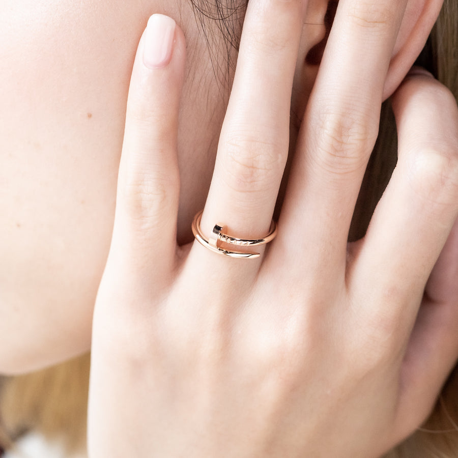 แหวน Cartier Juste Un Clou ring, small model 18K Rose Gold Size 52# (Used) #vrcar 7640