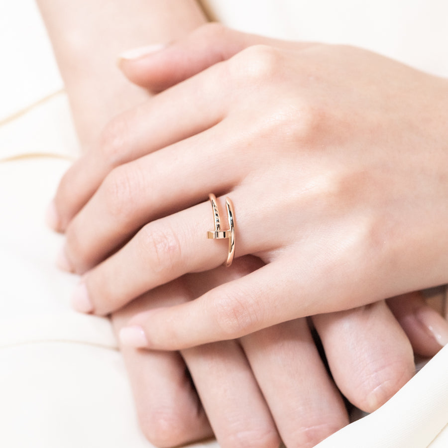 แหวน Cartier Juste Un Clou ring, small model 18K Rose Gold Size 52# (Used) #vrcar 7640