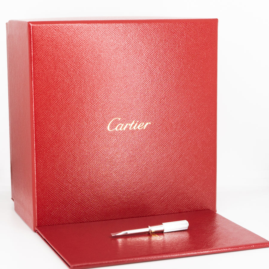 กำไล Cartier Love Bracelet, Small Model, 6 Diamonds #T3 18K White Gold Size 16# (Used) #vrcab 5808