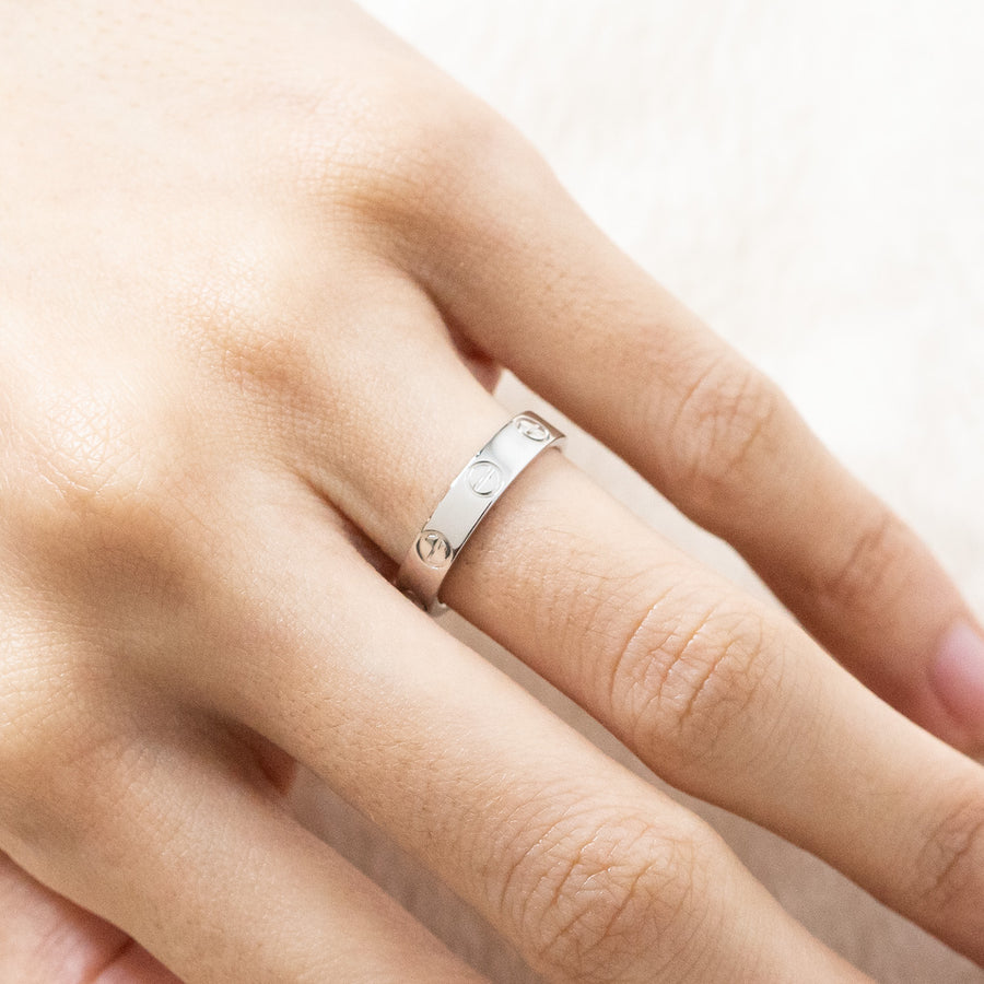 แหวน Cartier Love band 18K White Gold Size 63# (Used) #vrcar 7260