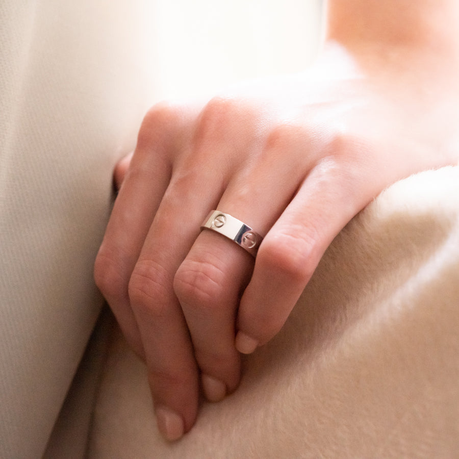 แหวน Cartier Love Ring, classic model Platinum950 Size 58# (Used) #vrcarimt 7634