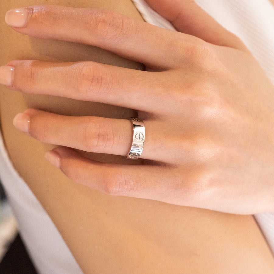 แหวน Cartier Love Ring Platinum950 Size 57# (Used) #vrcar 6235