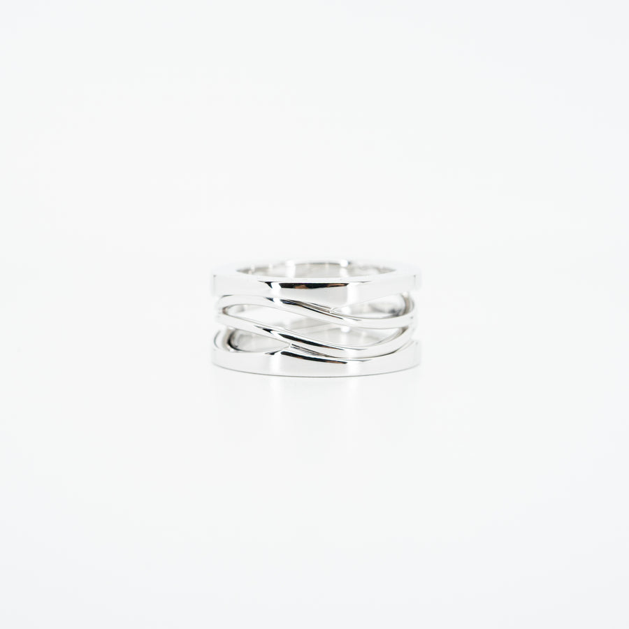 แหวน Bvlgari B.zero1 Design Legend 3band Ring 18K White Gold Size 51# (Used) #T3 #vrbvrim 4774