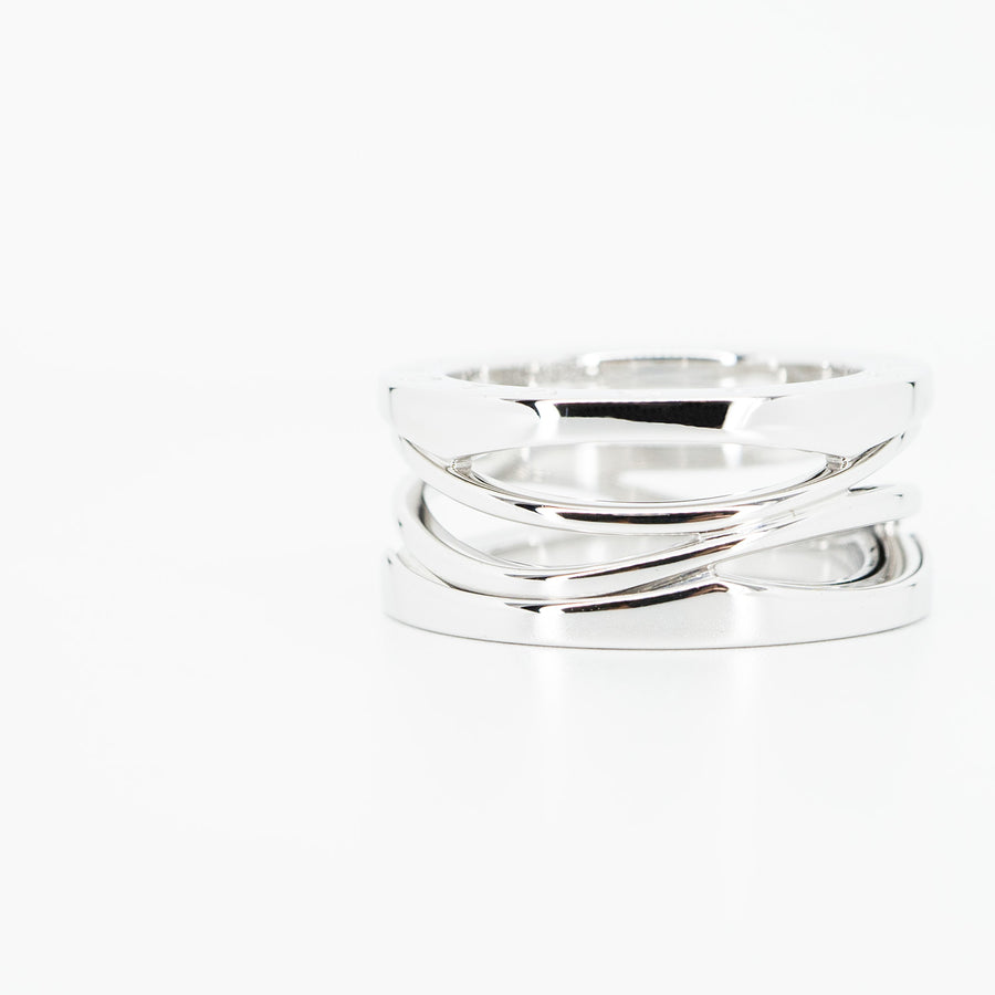 แหวน Bvlgari B.zero1 Design Legend 3band Ring 18K White Gold Size 51# (Used) #T3 #vrbvrim 4774