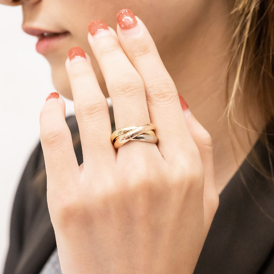แหวน Cartier Trinity Ring 18K 3 Colors Size 52# (Used) #vrcar 7622