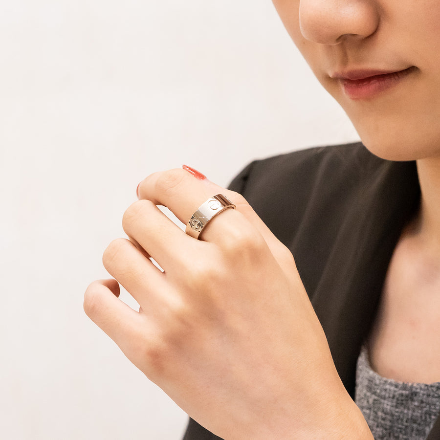 แหวน Cartier Astro love ring (Pendent) Limited Edition 18K White Gold Size 53# (Used) #vrcarimt 7623