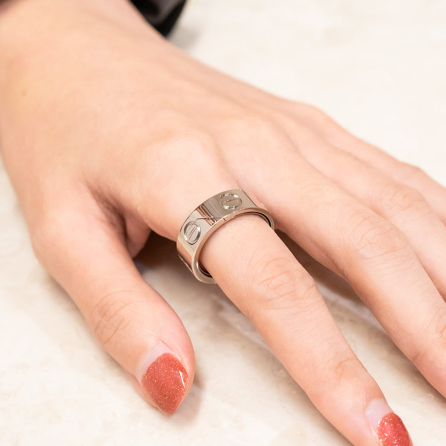 แหวน Cartier Astro love ring (Pendent) Limited Edition 18K White Gold Size 53# (Used) #vrcarimt 7623