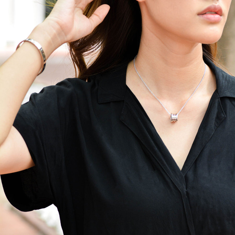 vrbvnlim 7434 Bvlgari B.zero1 necklace and pendant wg 1ห่วง ชนกล่องตัดสต้อคกล่อง 40.5cm. #T4