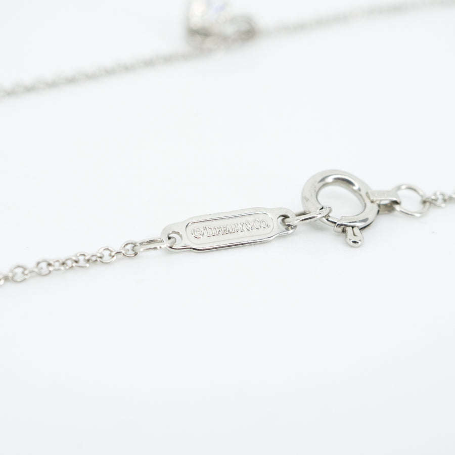 สร้อยและจี้ Tiffany & Co. Tiffany Solitaire Diamond Pendant Necklace 0.14ct. Platinum950 Size 16"# (Used) #vrtinlim 4656