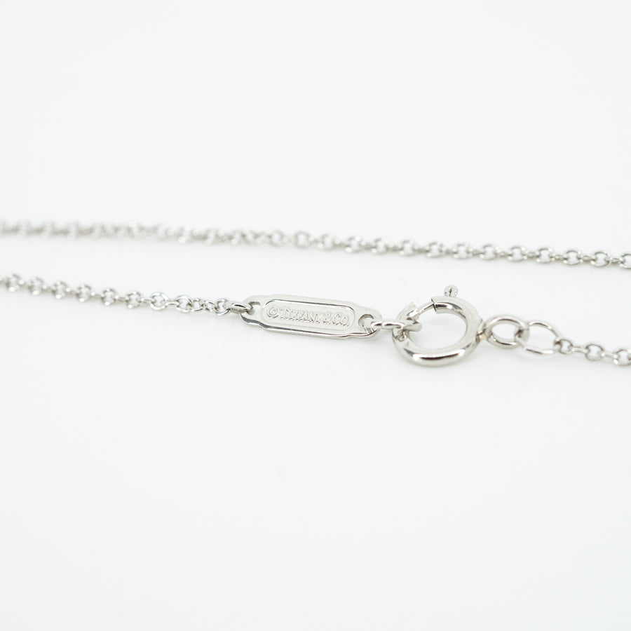 สร้อยและจี้ Tiffany & Co. Tiffany Solitaire Diamond Pendant, 0.33ct Platinum950 Size 16"# (Used) #vrtinlim 5102