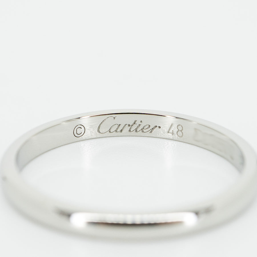 แหวน Cartier 1895 Band Platinum950 Size 48# (Used) #vrca 0421