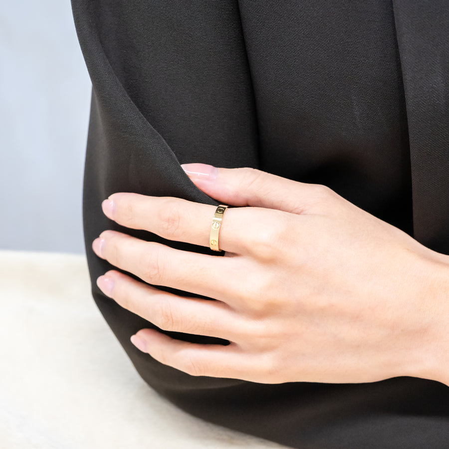 แหวน Cartier Love Ring, small model 18K Yellow Gold Size 51# (Used) #vrcarimt 7637