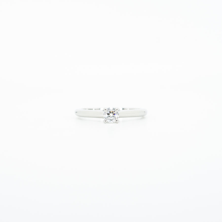 แหวน Cartier 1895 Solitaire ring Platinum950 0.21ct E VS1 Size 50# (Used) #vrcar 5297