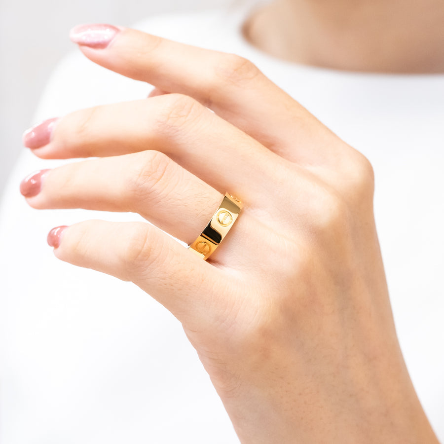 แหวน Cartier Love Ring 18K Yellow Gold Size 56# (Used) #vrcarimt 7336