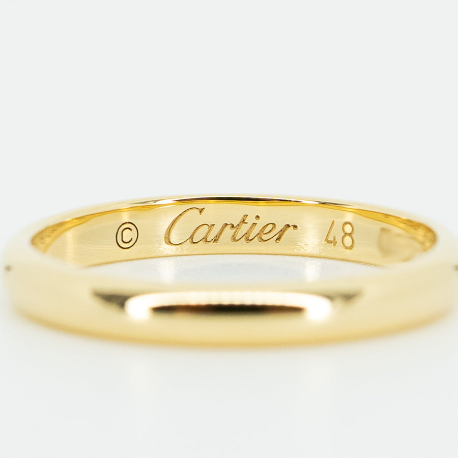 แหวน Cartier 1895 Band 18K Yellow Gold Size 48# (Used) #vrcarim 5257