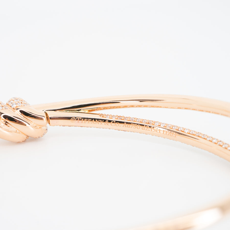 20/09/25 vrtiHIT 0969 Pichai Tiffany &amp; Co. Tiffany Knot Double Row Hinged Bracelet Bracelet pg กล่องและใบเสร็จ L #T3