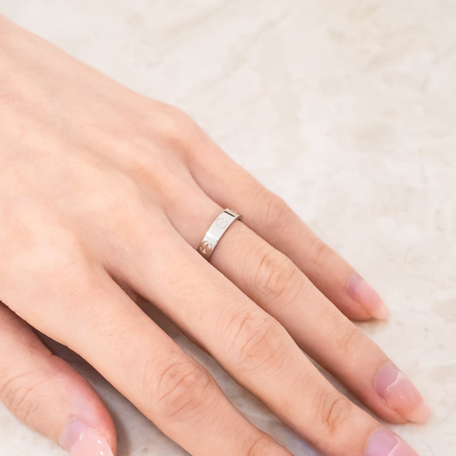 แหวน Cartier Love Ring, small model 18K White Gold Size 53# (Used) #vrcarimt 7645