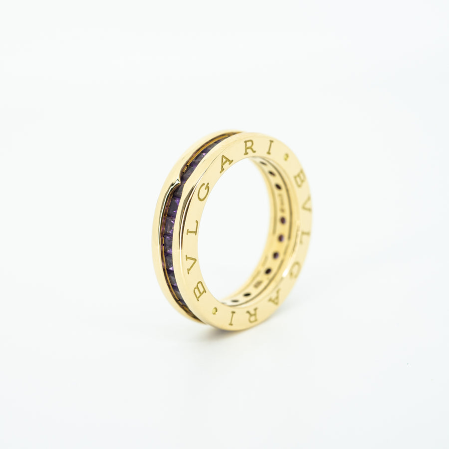 แหวน Bvlgari B.zero1 1band Ring with Amethyst 18K Yellow Gold Size 51# (Used) #vrbvrim 5059 #gemstone