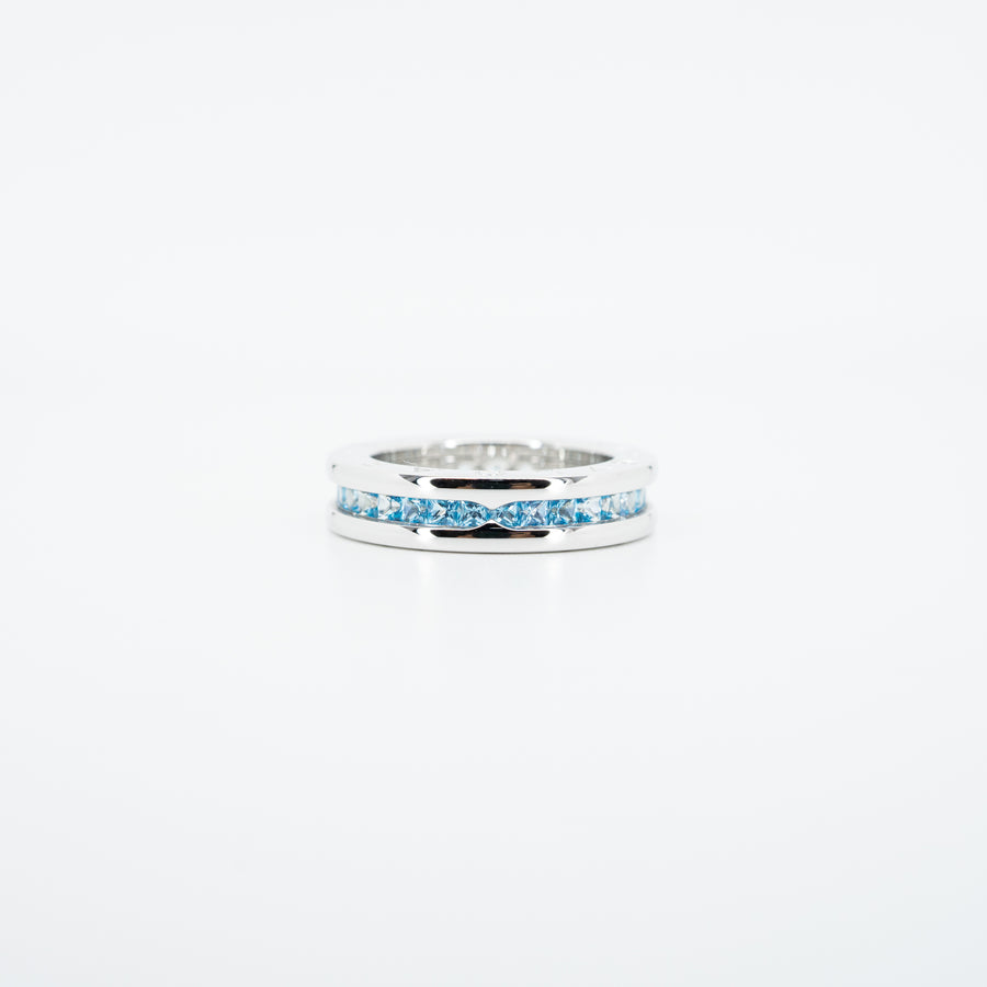 แหวน Bvlgari B.zero1 Ring Ring with Blue Topaz 18K White Gold Size 49# (Used) #vrbvim 5038 #gemstone