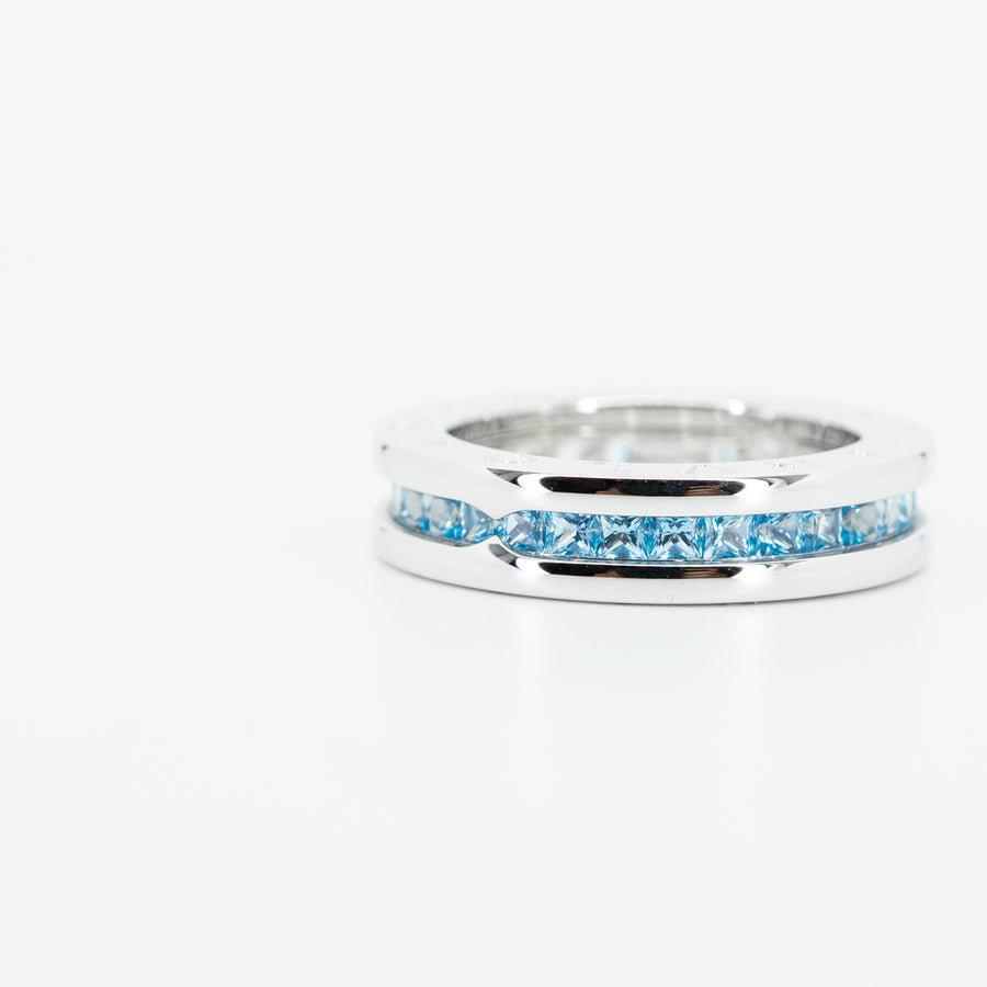 แหวน Bvlgari B.zero1 Ring Ring with Blue Topaz 18K White Gold Size 49# (Used) #vrbvim 5038 #gemstone