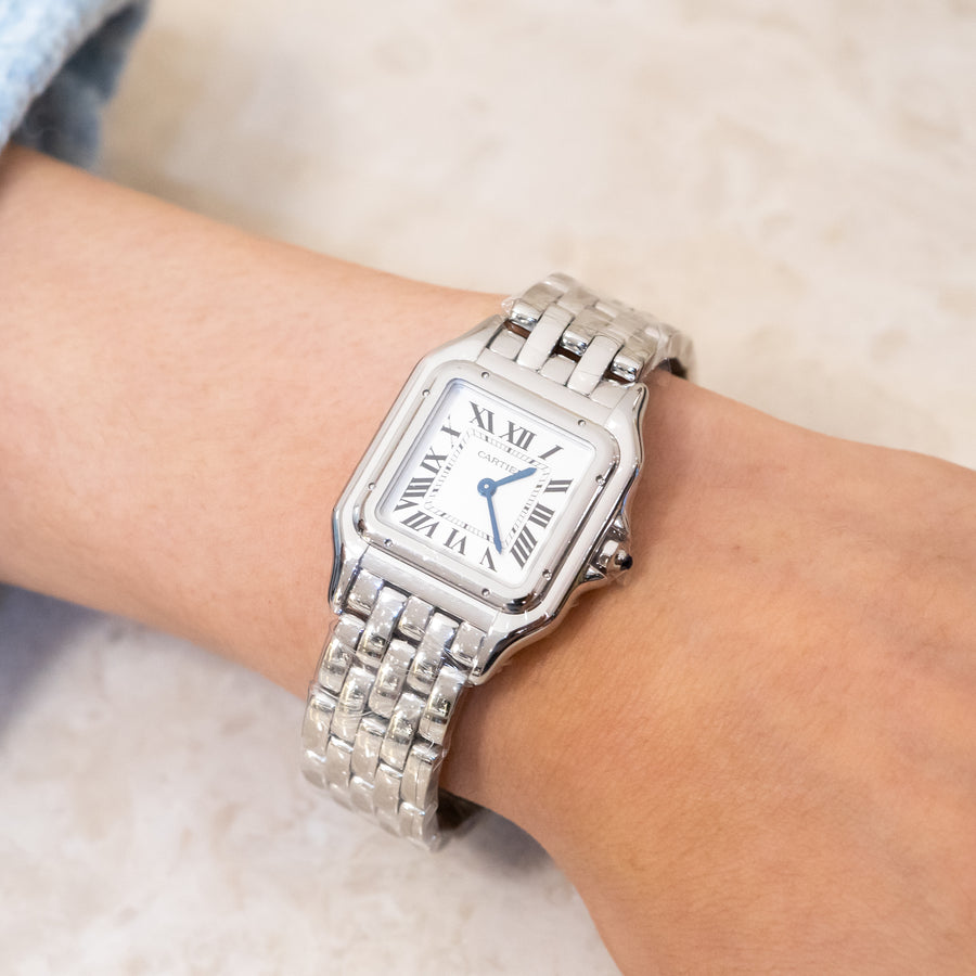 นาฬิกา Cartier Panthere de Cartier Watch, medium model Stainless Steel Size M# (Used) #vrcaw 7334