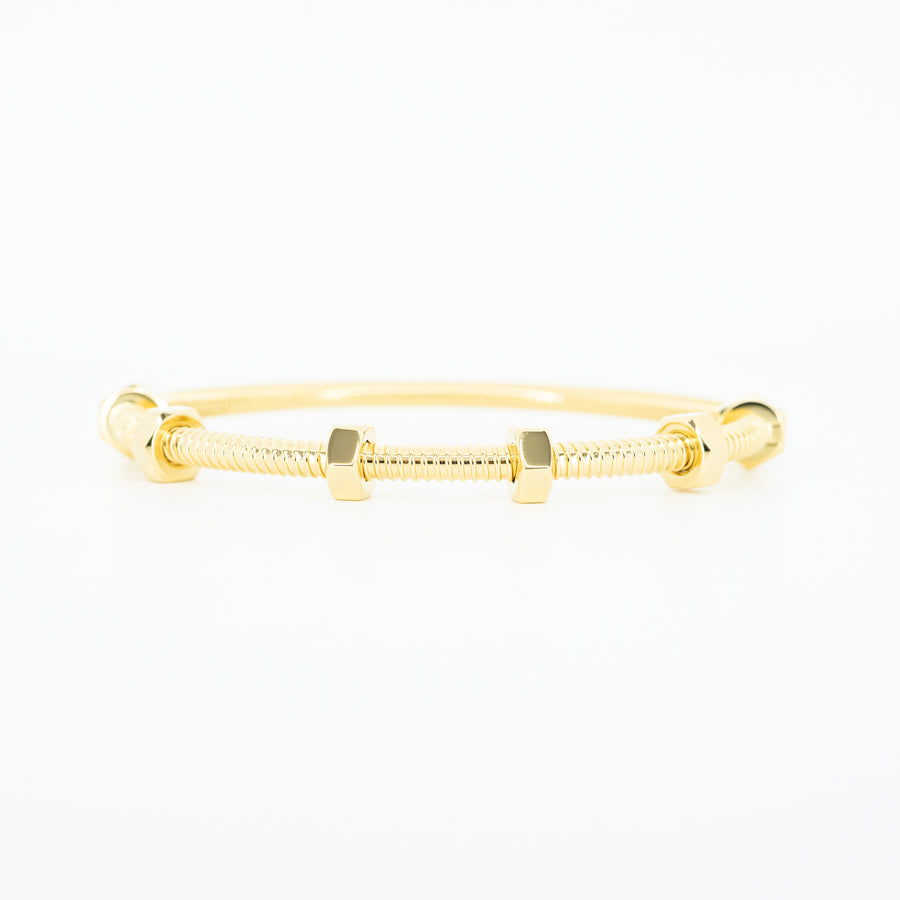 Cartier Ecrou de Cartier bracelet 18K Yellow Gold Size 16 Used vrcan 5390