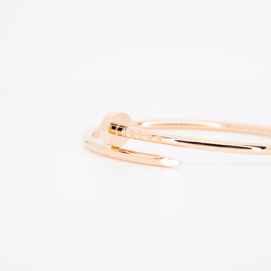 กำไล Cartier Juste Un Clou Bracelet SM #T4 18K Rose Gold Size 14# (Used) #vrcan 5488