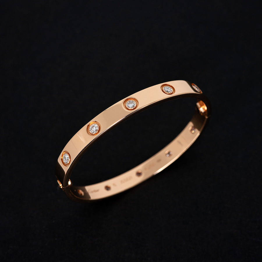 Cartier love shop bracelet 10 diamonds