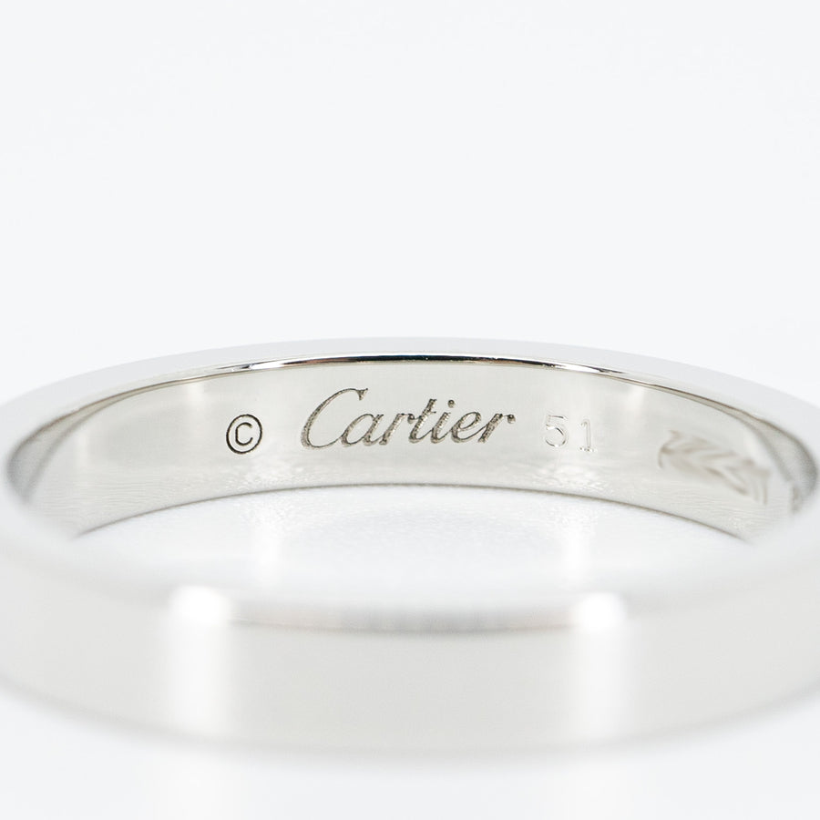 แหวน Cartier C De Cartier Band #T4 Platinum950 Size 51# (Used) #vrcarim 5601