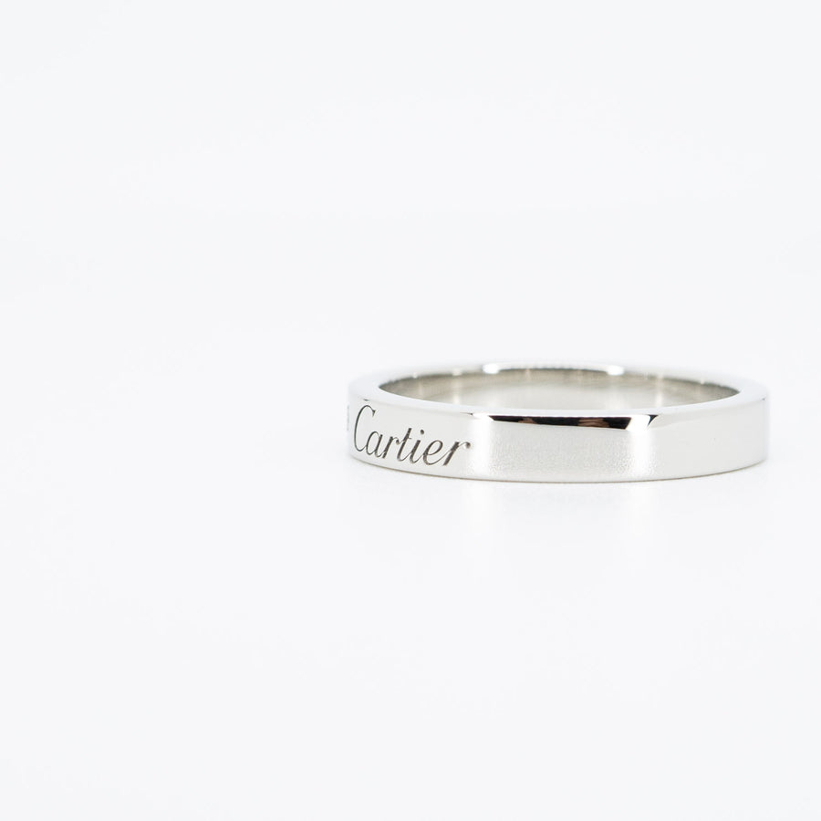 แหวน Cartier C De Cartier Band with Diamond #T3 Platinum950 Size 49# (Used) #vrcarim 5597