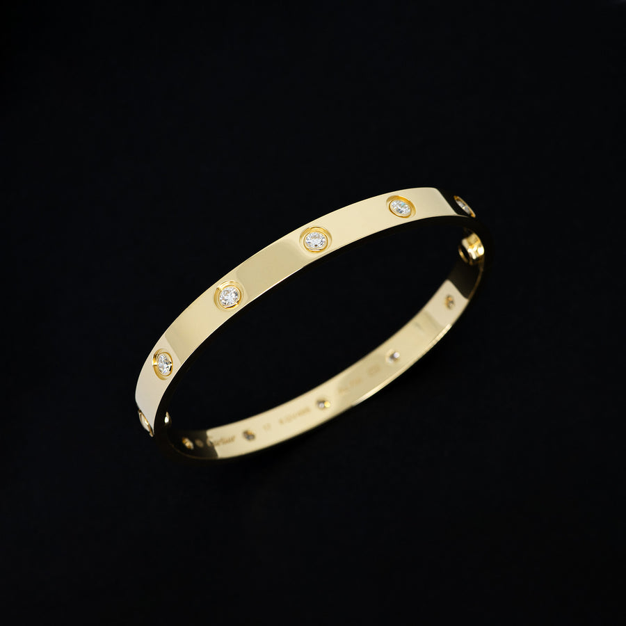 Used cartier love on sale bracelet yellow gold