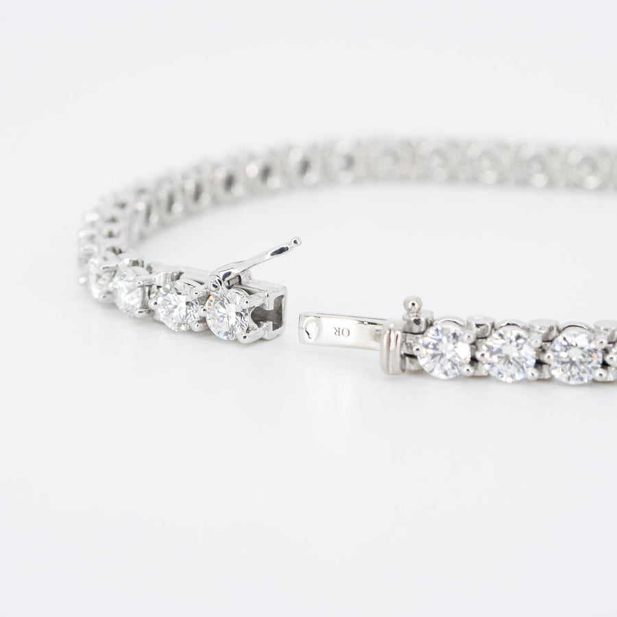 สร้อยข้อมือ Cartier Diamond Line Bracelet, Platinum, diamond 8ct #T1 Platinum950 Size 17cm.# (Used) #vrca 0705