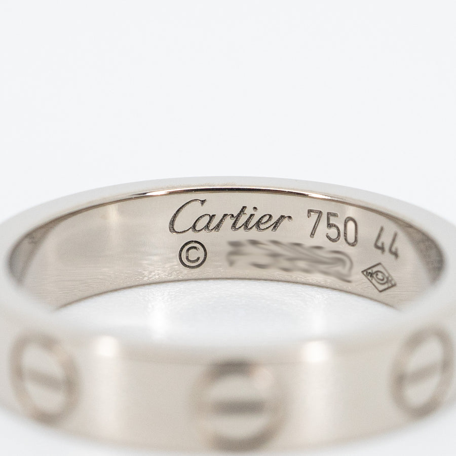 แหวน Cartier Love band #T4 18K White Gold Size 44# (Used) #vrca 0583