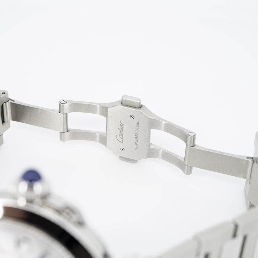 นาฬิกา Cartier Pasha de Cartier watch, 41 mm, mechanical movement with automatic winding #T4 Stainless Steel Size 41mm.# (Used) #vrcawimt 5807