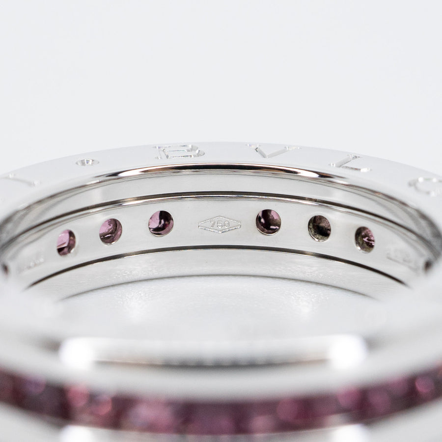 แหวน Bvlgari B.zero1 1band with Garnet Ring #TU 18K White Gold Size 50# (Used) #vrbvr 5830 #gemstone