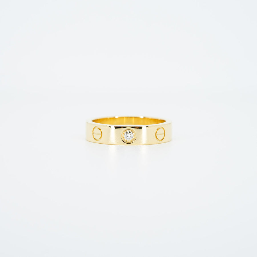 แหวน Cartier Love band 1Diamond #T3 18K Yellow Gold Size 48# (Used) #vrcarim 5767