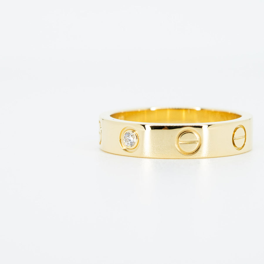 แหวน Cartier Love band 1Diamond #T3 18K Yellow Gold Size 48# (Used) #vrcarim 5767